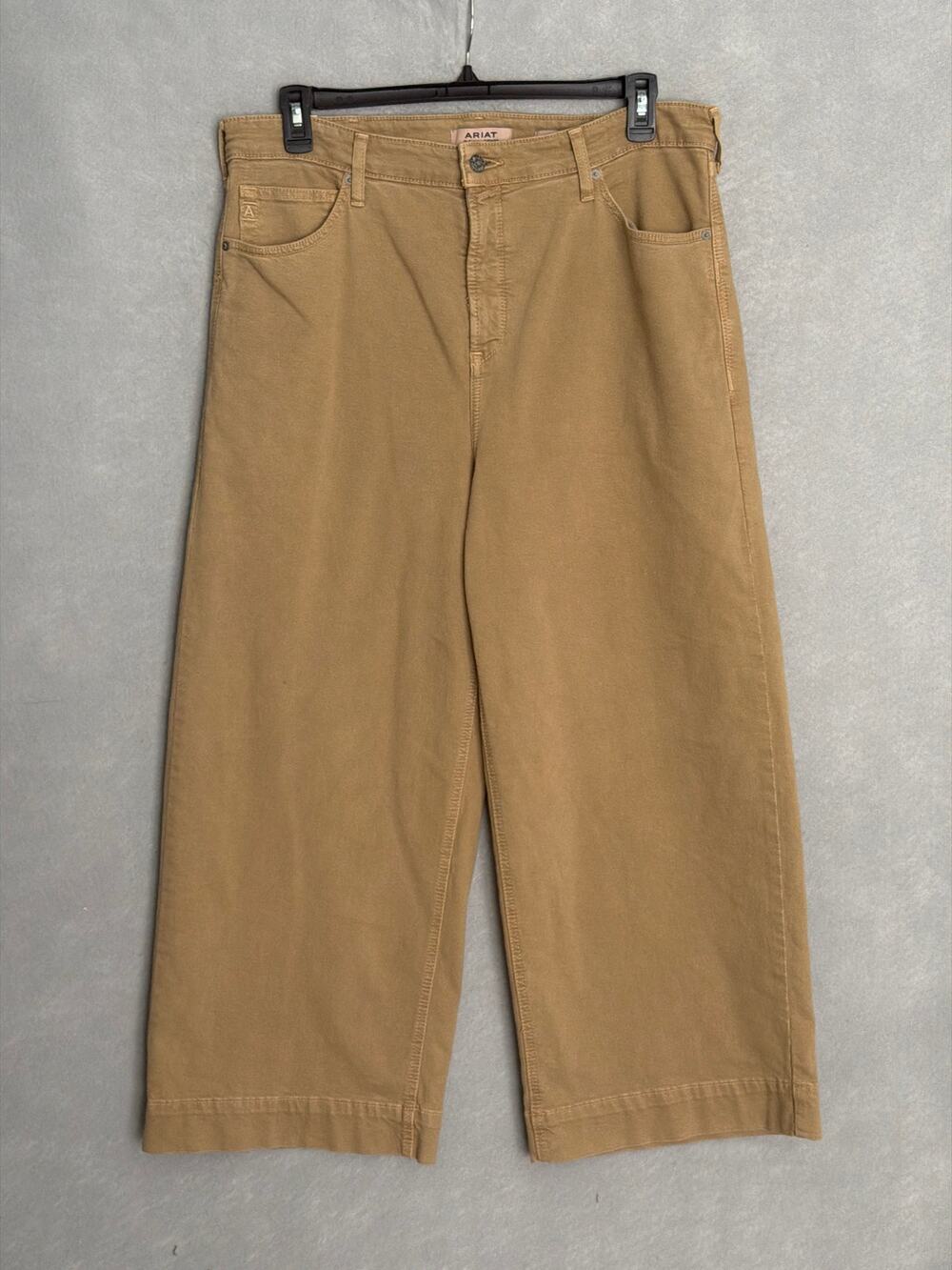 Ariat Ultra High Rise Jeans Wide-Leg in French Khaki Women's 34R NEW